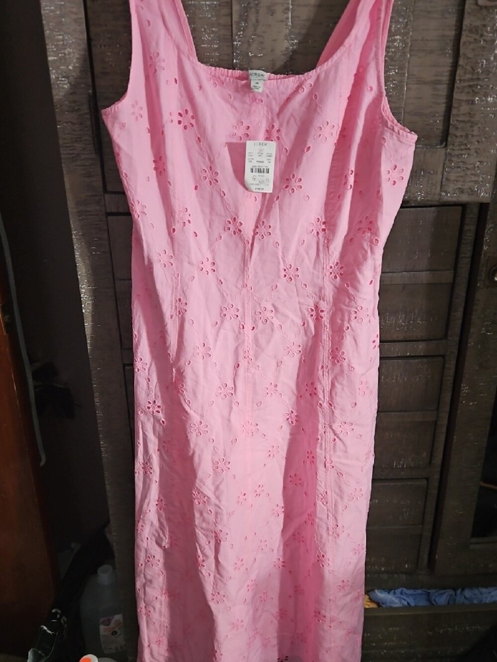 J. Crew Womens' Pink Eyelet Sundress - Picture 2 of 6